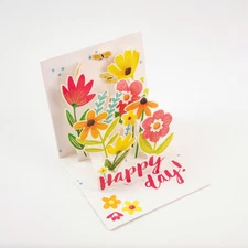 Blooming Wishes - Flower Pop Up 3D Greeting Card with Envelope