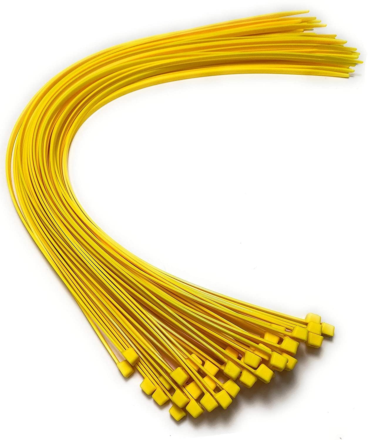 Yellow Nylon Cable Ties 450mm x 4.8mm Pack of 50 Nylon Zip Ties