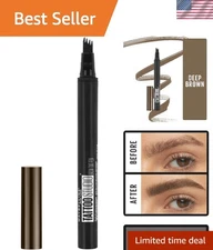 New York TattooStudio Brow Tint Pen - Deep Brown, 24 Hours Smudge-Proof Elegance
