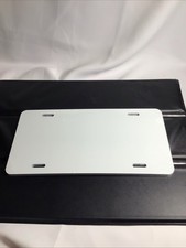 TEN PACK OF BLANK WHITE LICENSE PLATES ALUMINUM NEW SEALED PACK