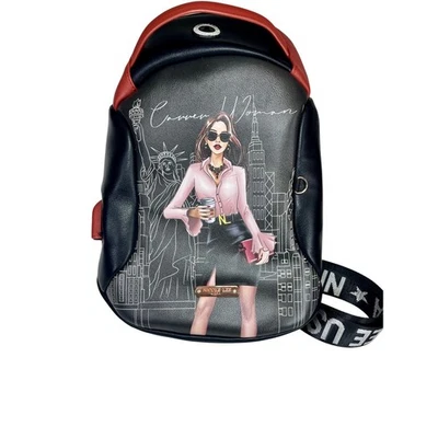 Y2K Nicole Lee Navy, Brown & Black Paris-Themed Fashion Backpack NWT Nicole Lee Backpacks for Women on Sale up to 90% Off: Poshmark main image 4