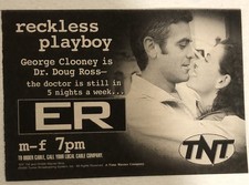 ER George Clooney NBC Tv Series Vintage Print Ad Julianna Margulies TPA10