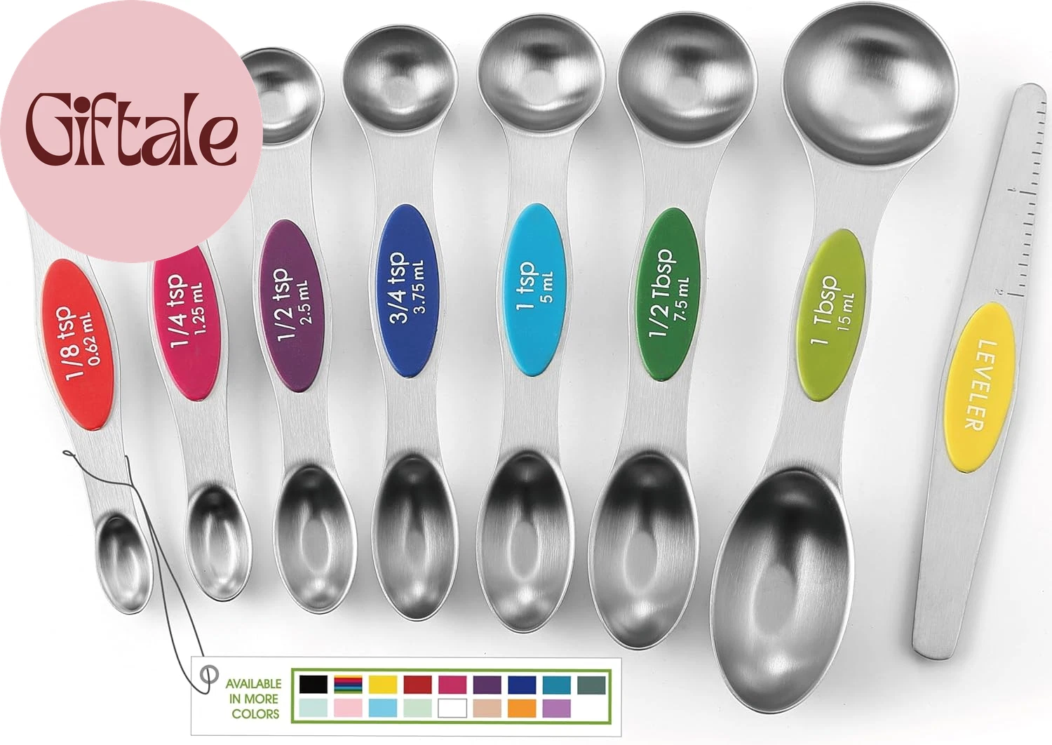 Stainless Steel Magnetic Measuring Spoons Set with Strong Magnets, Heavy Duty Me
Opens in a new wind