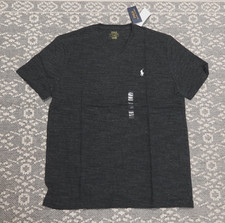 New Polo Ralph Lauren Men's V-Neck T-Shirt Tee - LARGE - Black Heather