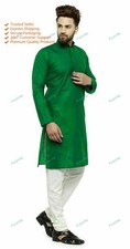 Mens Kurta Designer Indian Wedding Formal Dress Clothing Cotton Indian Shirt