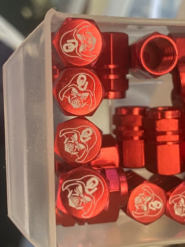 Oklahoma Sooners Wheel Tire Valve Stem cap Covers 4 Pc set