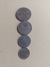 1949 George VI 4 Coin Set Halfcrown , 2 Shillings , 1 Shilling And A Sixpence
