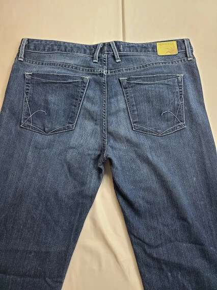 Pantalones de mezclilla para mujer Agave Nectar talla 33x32 (MEDIDO) Mariposa clásicos rectos azules Foto 3 de 4