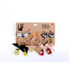 Studio Ghibli Kiki Kiki's Delivery Service Kiki Bakery Pastries Cats Earring Set