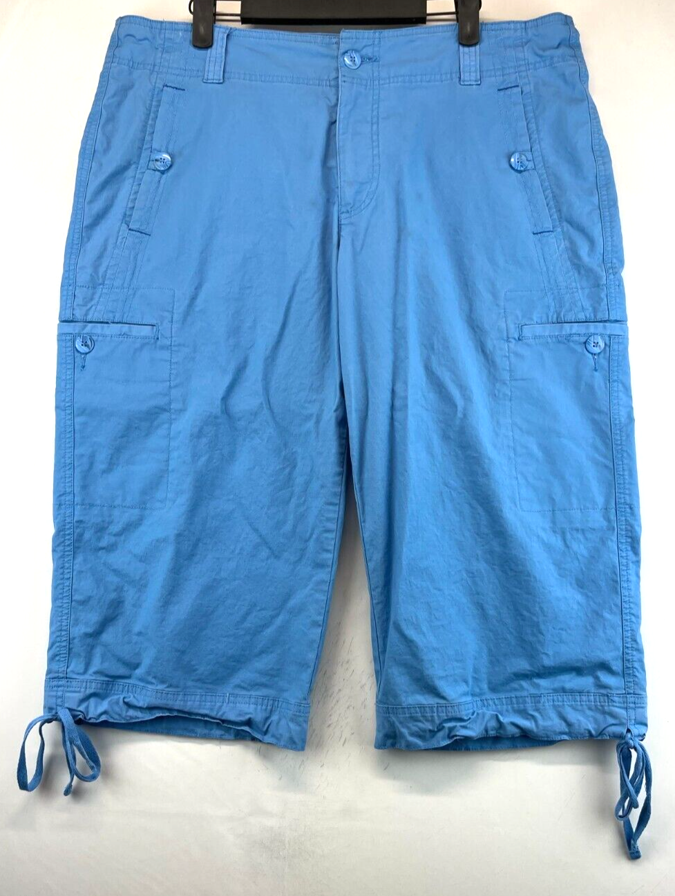 Coldwater Creek Capri Pants - Womens Size 16 - Blue - Cargo Pockets (2153)
