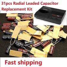Amiga CD32 Motherboard Radial Leaded Capacitors Replacement kit