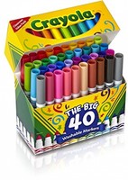 Crayola Washable Markers, School Supplies Arts Crafts Design Pens 40-piece on sale Crayola Washable Markers, School Supplies Arts Crafts Design Pens 40-piece on sale