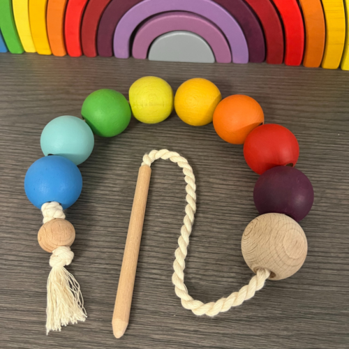 Rainbow Stacking Building Blocks Autism Educational Montessori Grimms Wooden Toy - Picture 95 of 100