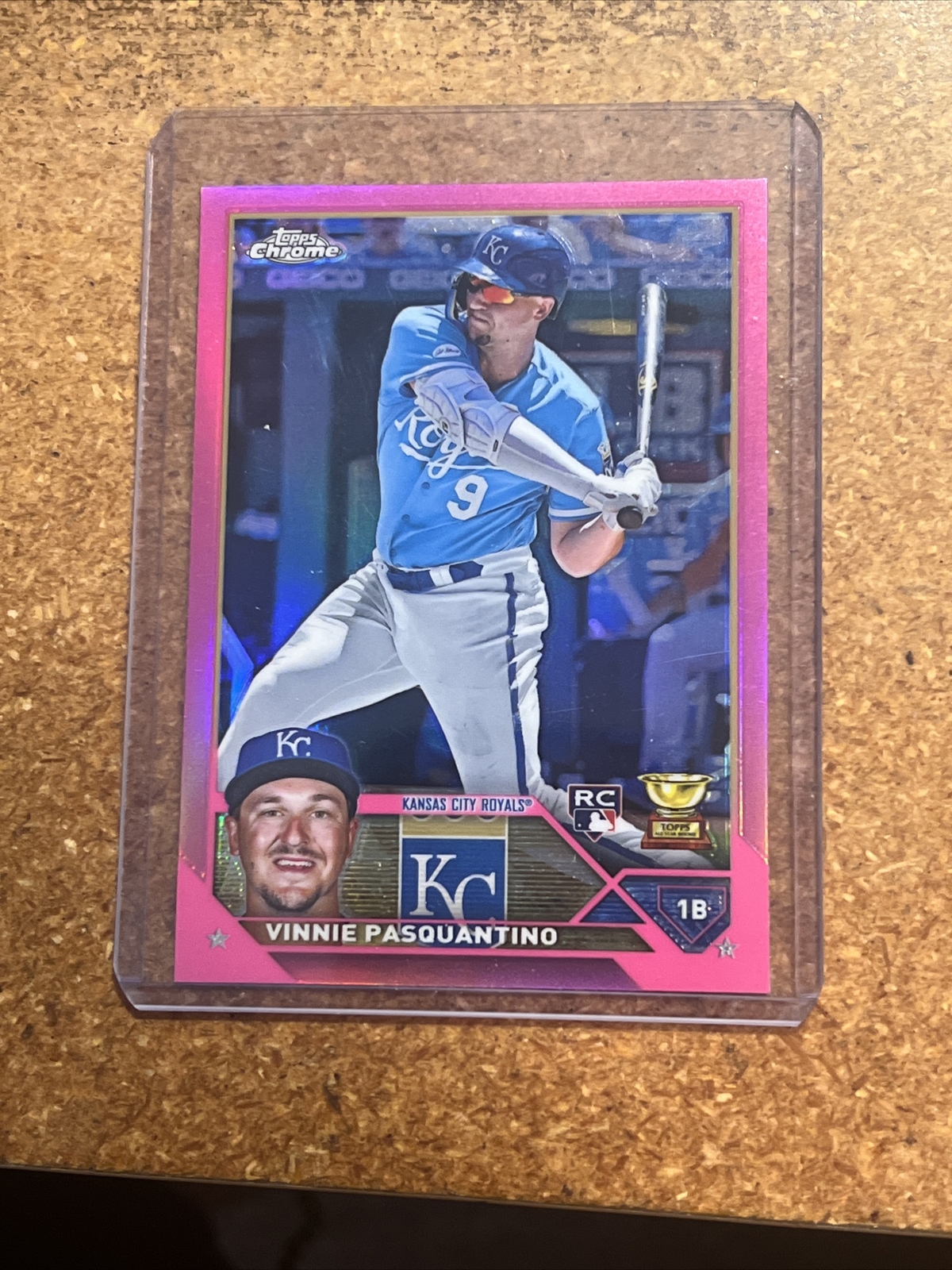 2023 Topps Chrome Baseball Pink Refractor # 119 Vinnie Pasquantino RC