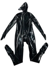 Latex Gas Catsuit full cover catsuit with gas mask heavy latex bodysuit