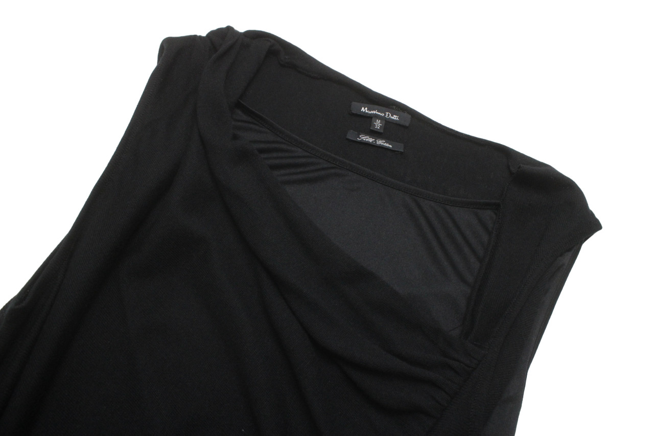 MASSIMO DUTTI Silk-Cotton Dress Women's MEDIUM Silk Blend Knit 2 Piece thumbnail 5