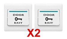 TWO Door Push to Exit Button Switches for Access Control Door Lock -US SELLER