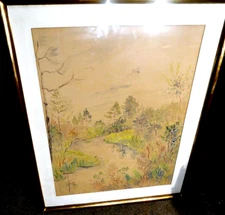 MADELEINE ROUART (1896-1986) FR. POST IMPRESSIONIST WATERCOLOR PAINTING SIGNED!