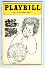 Vintage 1987 JACKIE MASON The World According to Me! BROADWAY Playbill & Ticket!