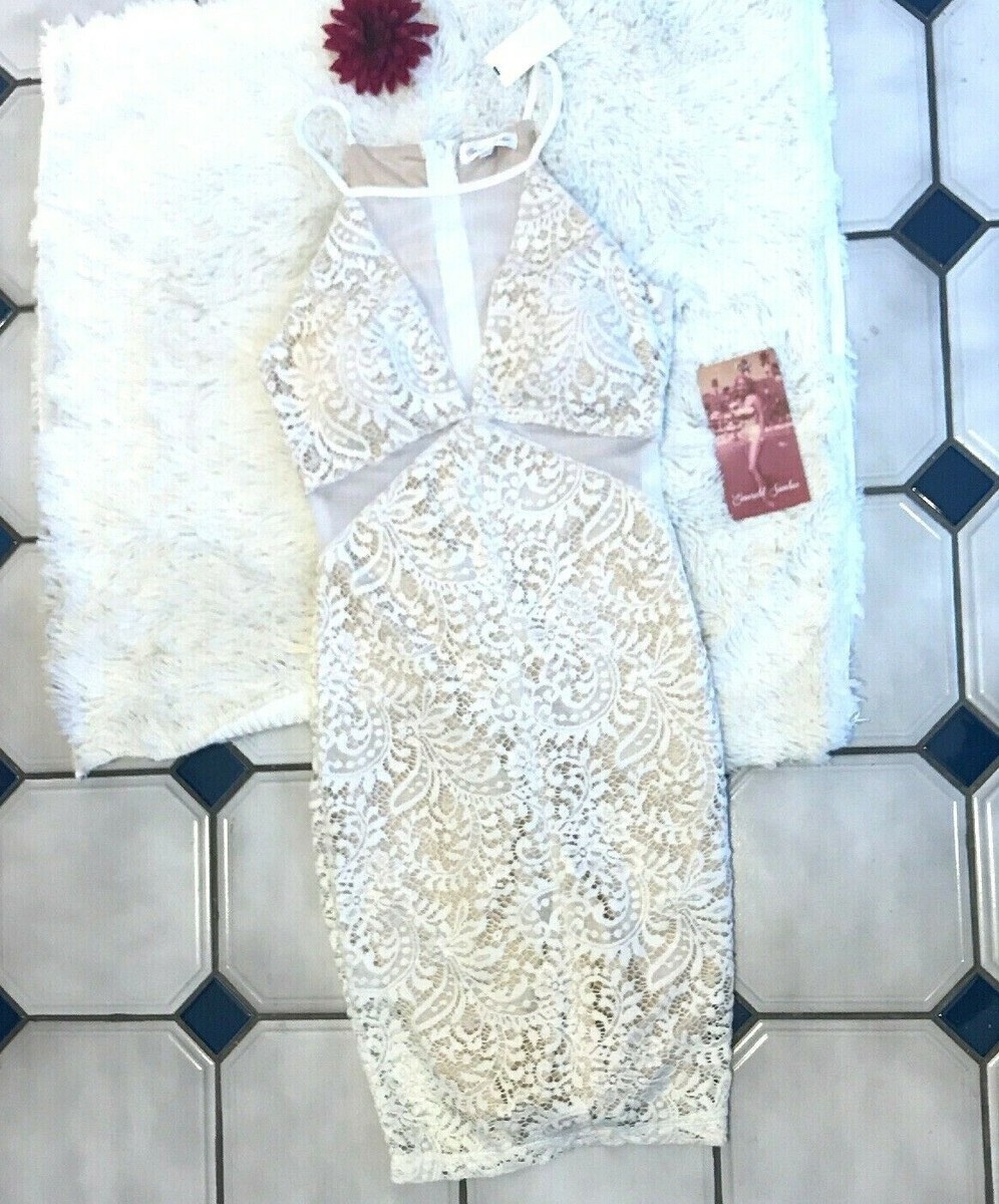 EMERALD SUNDAE DRESS LACE WITH MESH IVORY / CREAM KNEE LENGHT SIZE S - NWT - | eBay EMERALD SUNDAE DRESS LACE WITH MESH IVORY / CREAM KNEE LENGHT SIZE S - NWT - | eBay