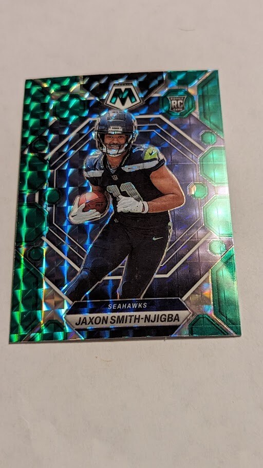 Jaxon Smith-Njigba RC 2023 Mosaic Green Prizm #331 Seattle Seahawks