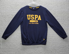 U.S. Polo Assn. Boy's Navy Blue Horse Logo Sweater Size Large