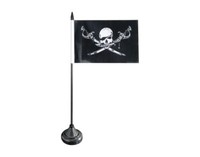 Tischflagge Pirat Mit SäBel Piraten Tischfahne 10X15Cm