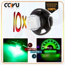 10x Green T5 T4.7 Neo Wedge 1SMD LED  For Dodge A/C Climate Control Light Bulbs