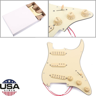 Prewired Pickguard with Loaded SSS Double Coil Pickups for Strat ST