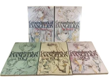 Groundwork of Evangelion The Movie Complete Set of 5 illustrations Book New