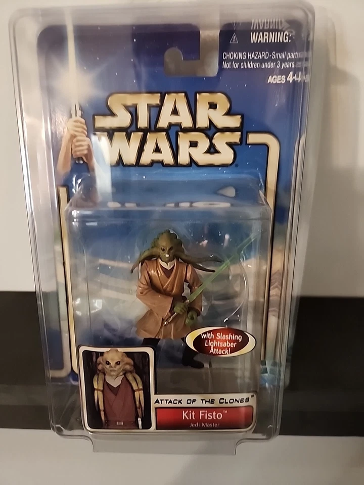 Star Wars Clone Wars 2002 Kit Fisto Jedi Knight Figura de Acción ¡NUEVO con Estuche Star! Foto 2 de 4