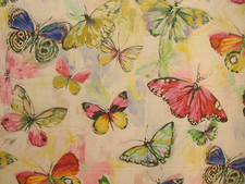 4.3m Prestigious Textiles Butterfly Cloud Hibiscus Fabric Upholstery Curtain