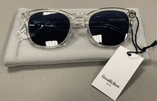 TARGET GOODFELLOW CLEAR FRAME SUNGLASSES NEW WITH TAGS SOFT CASE 1/2 PRICE