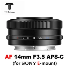 TTArtisan AF 14mm F3.5 APS-C Auto Focus Lens for Sony E-mount Mirrorless Cameras