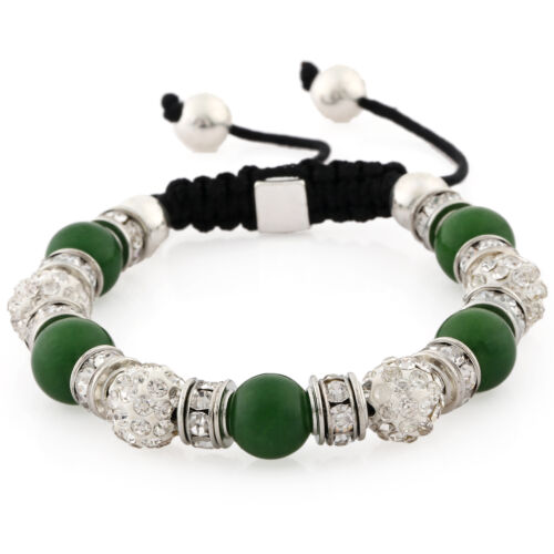 Damenarmband Damen Armband Chakra Hippie Shamballa Strass Silber Glitzer Perlen - Bild 11 von 11