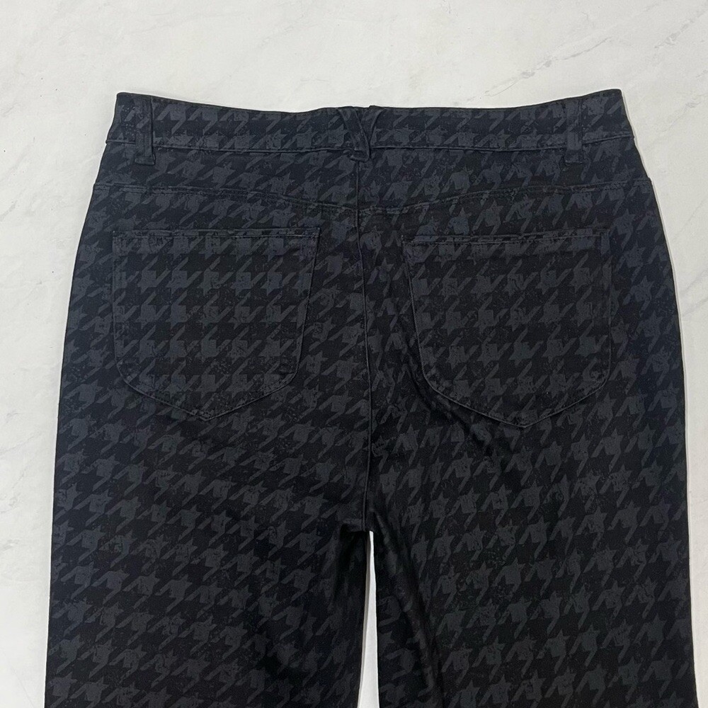 Democracy Black Gray Houndstooth Pattern Button F… - image 4