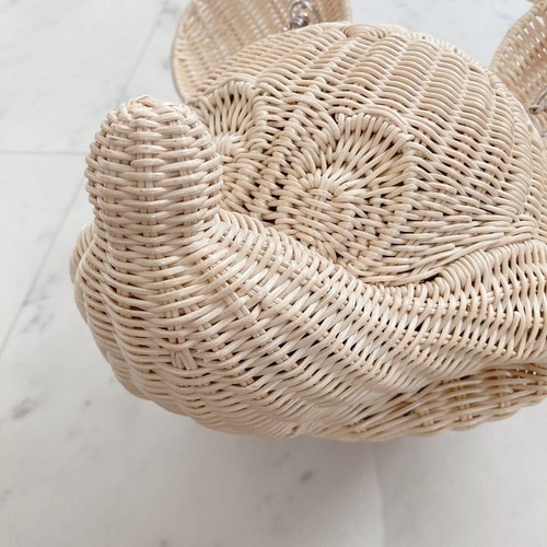 Mickey Mouse Natural Rattan Basket Bag Disney collection F/S Japan Rare - Picture 5 of 12