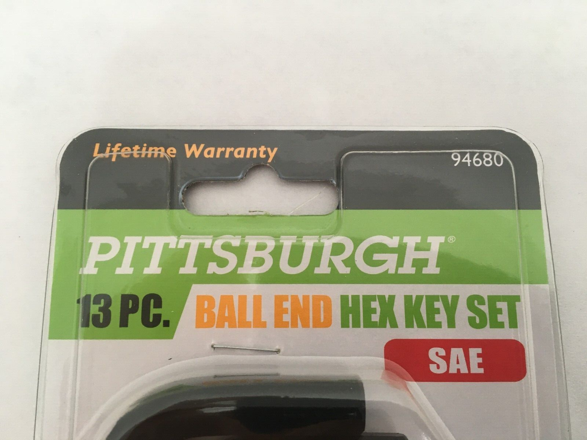 NEW Pittsburgh 26-pc Ball End Hex Key Allen Wrench Set - 13 SAE +