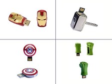 2.0 16gb 32gb 64gb 128gb SUPER HERO 4pc Set USB Flash Thumb Drive USA