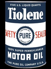 Pure Oil Co. TIOLENE Motor Oil NEW Metal Sign USA Made: 9x12" Ships Free