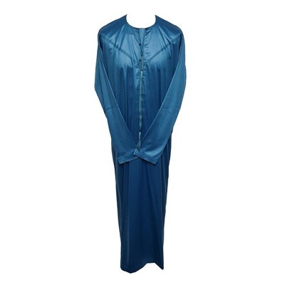 Special Tailor Made Emirat Herren königsblau Langarm Thobe Jubba Dishdasha