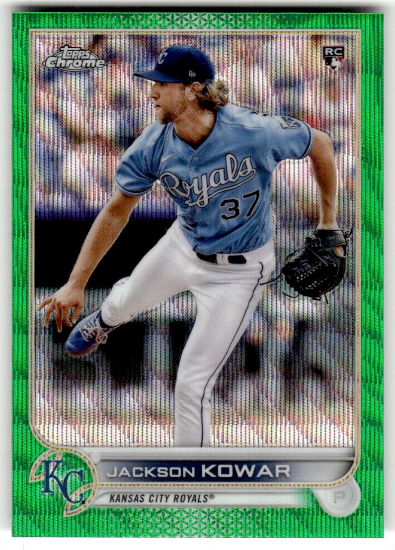 2022 Topps Chrome Jackson Kowar Green Wave Refractor #/99 #188