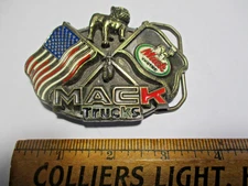 Vintage Mack Truck Belt Buckle, Brass, Made In USA  The Great American Buckle Co