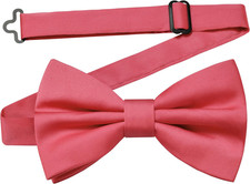 Solid Color Pre-tied Bow Tie Quality Adjustable Bowtie for Men Party Wedding