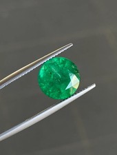 Natural Zambia Emerald 1.10 Ct Vibrant Green Round Cut 6x6 MM Loose Gemstone
