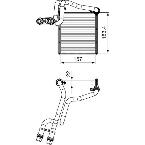 Valeo 811536 WäRmetauscher Innenraumheizung FüR VW Jetta Golf 162 163 AV3 AV2-image