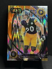 2024 Panini Select T.J. Watt Prizm Shock Orange/Black 🔥💎🔥 Steelers
