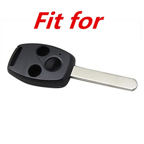 Black Leather 3 Buttons For Honda Accord Civic CR-V Pilot Fit Key Cover Fob Case - Picture 6 of 6