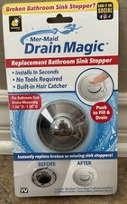 NEW Mer-Maid As Seen On TV Drain Replacement 1 Pk Bathroom Sink Stopper