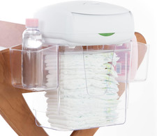 Nappy Depot | Hangs on Changing Table | Nappy Changing Accessory | Clear the Clu